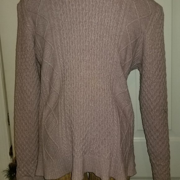 Jilly Cable Knit Pullover Blush/Mauve XXL - Picture 3 of 6